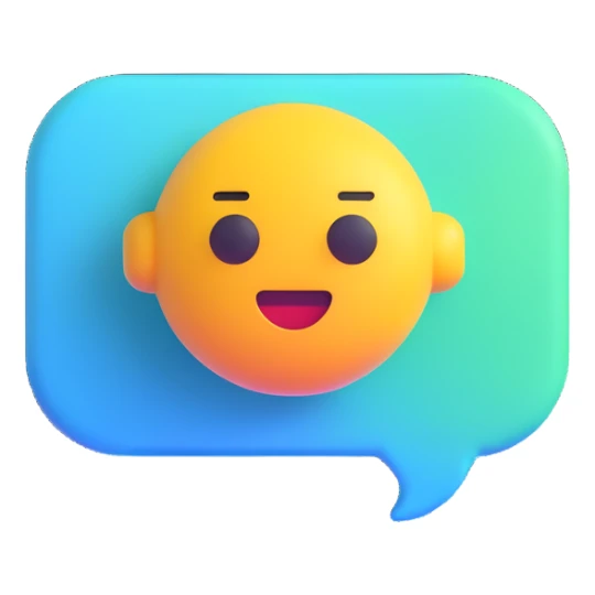 futuristic and trendy AI chatbot emoji, speech bubble with digital pixel effect, modern look sticker