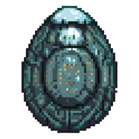 cranial, eye, MRI, SCAN, egg, embryonic, inside of glass egg, dark creature, eerie, otherworldly, crystal egg, tiny embryo. fetoid shape sticker