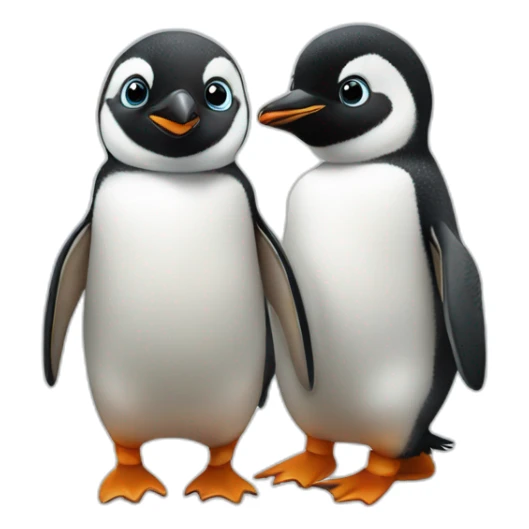 Couple of baby penguins sticker