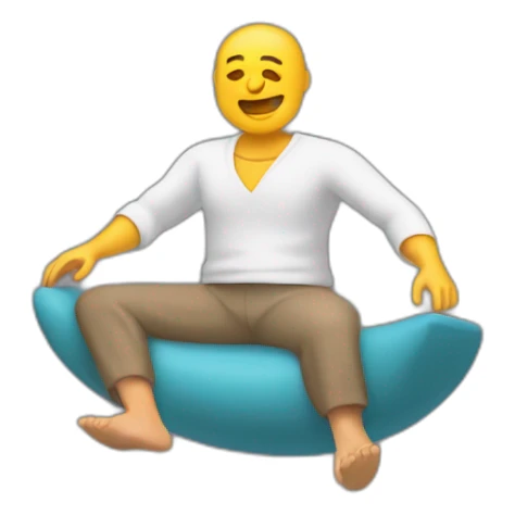 Un homme volant en méditation sticker