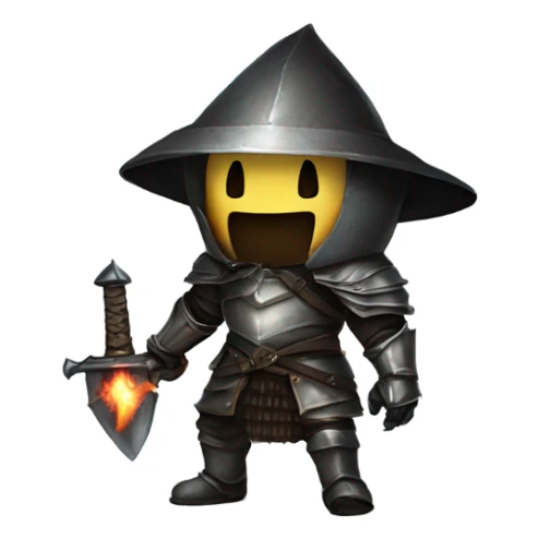 Elon musk as a dark souls boss sticker
