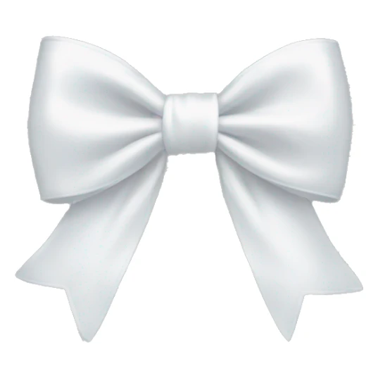 white satin bow sticker