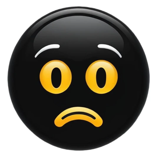 a minimalist logo design, black background with an emoji or graphics showing Anxiety  sticker