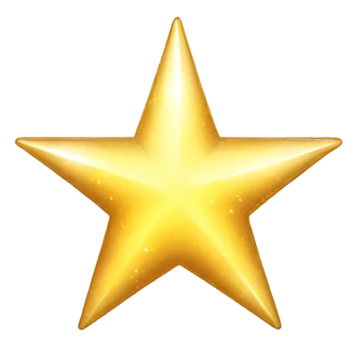 Shiny star sticker