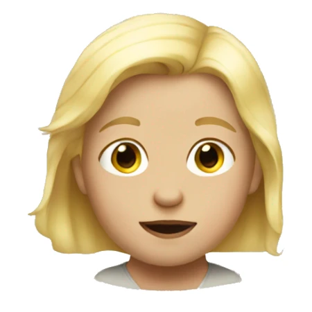 White toddler with blond hair sticker