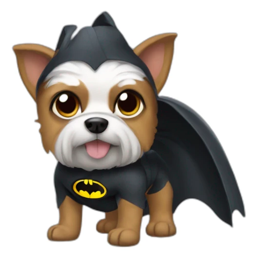 Dog Yorkshire with Batman Costume sticker