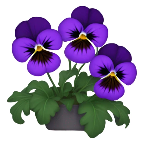 Aesthetic iron and purple pansies in the background sticker