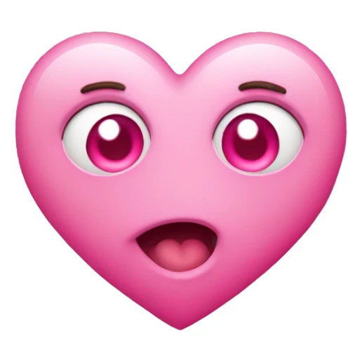 Pink Heart eyes with pink hearts sticker