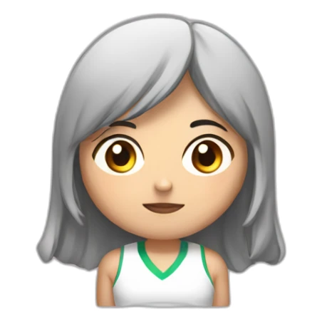 Asian girl CrossFiter with burbell sticker