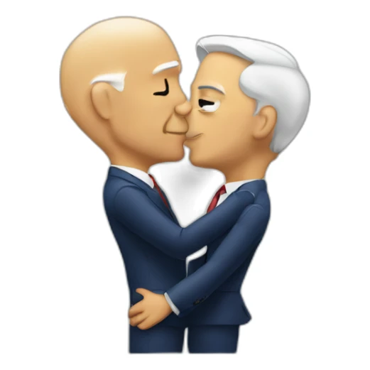 netanyaho KISS BIDEN sticker
