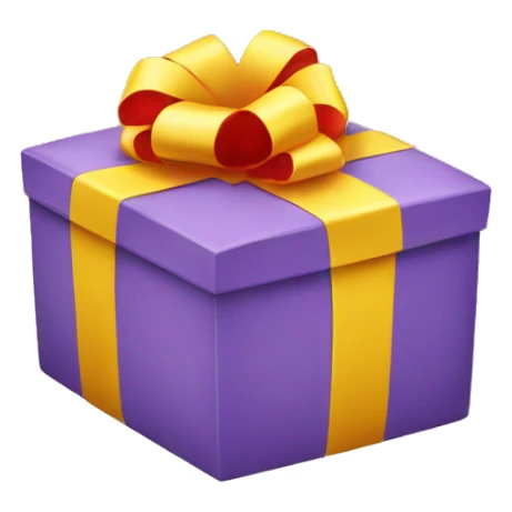 a yellow gift with red ribbon emoji sticker
