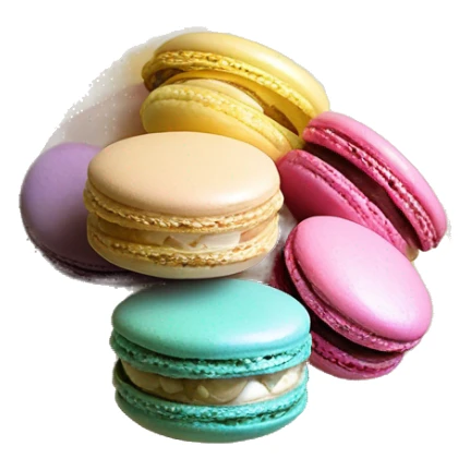 vintage rococo macarons on golden plate sticker