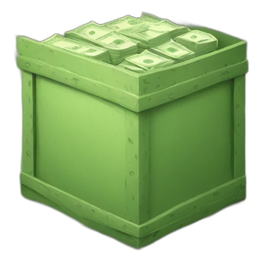 box of money sticker