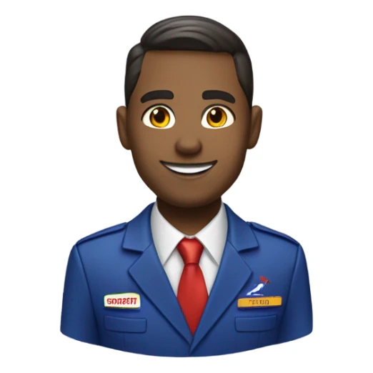 pale male flight attendant on Southwest Airlines  sticker