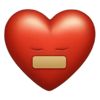 A red heart with the letter i written on it  sticker