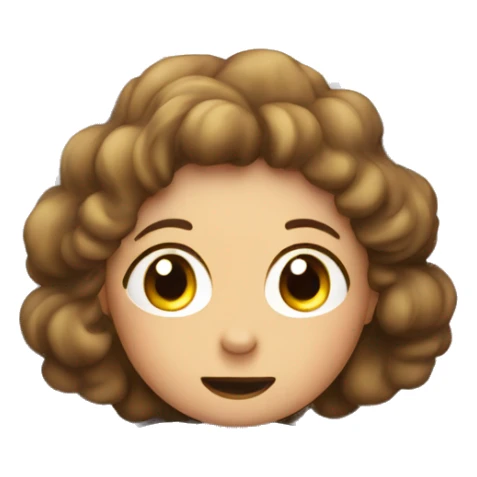 A girl sleeping in the bed and thinks she says hi in bubble  sticker