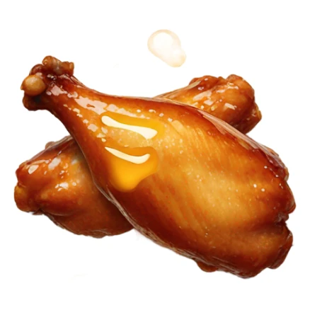Chicken wings with a honey drizzle  sticker