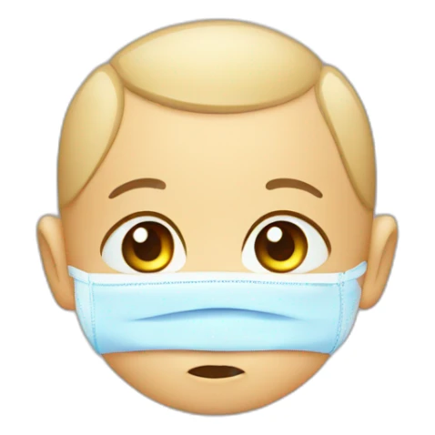 baby with the flu it's obviously sick. SO face only so it's more visible sticker