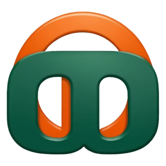 Miami Hurricanes logo just the ‘U’ clipped with no background sticker