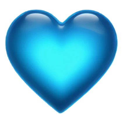 Neon glass blue heart  sticker
