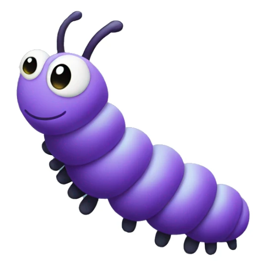 caterpillar in the color of Brittany sticker