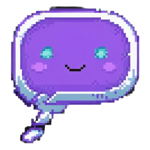 Twitch purple chat bubble logo with white glitch sticker