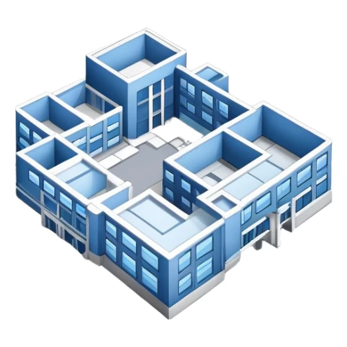 an moji of a architecture plan for a hospital sticker