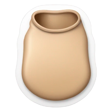 ostomy bag with a plate made out of skin colored adhesive using Coloplast ostomy bag as example sticker