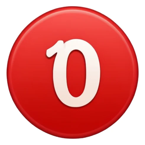 make a circle with a red number 10 in it, and make the numbers themselves red sticker