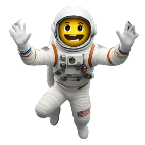 hippie astronaut comin out of space hole sticker