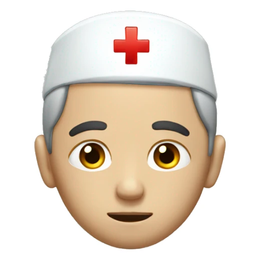 sad white man who is a nurse sticker