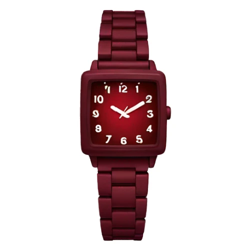 Dark red square watch sticker