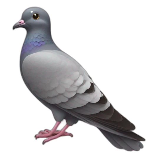 a bow emoji of a pigeon who's flying sticker