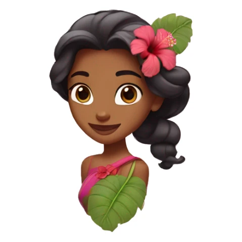  Hibiscus disney princess with Hibiscus flower sticker
