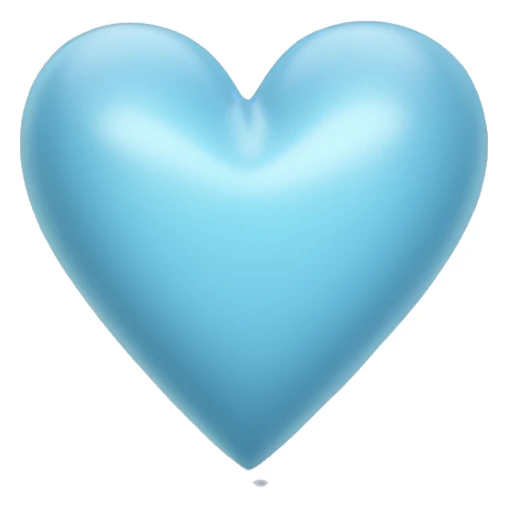 pale blue heart sticker