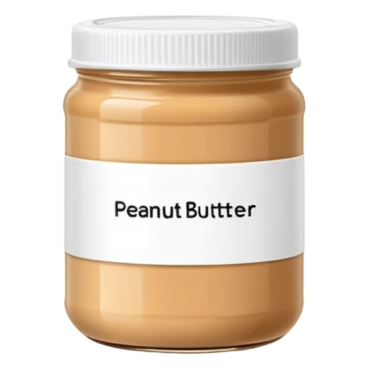 food box container with minimalist wireframe label, peanut butter jar with geometric line structure label, food container with simple outline label sticker