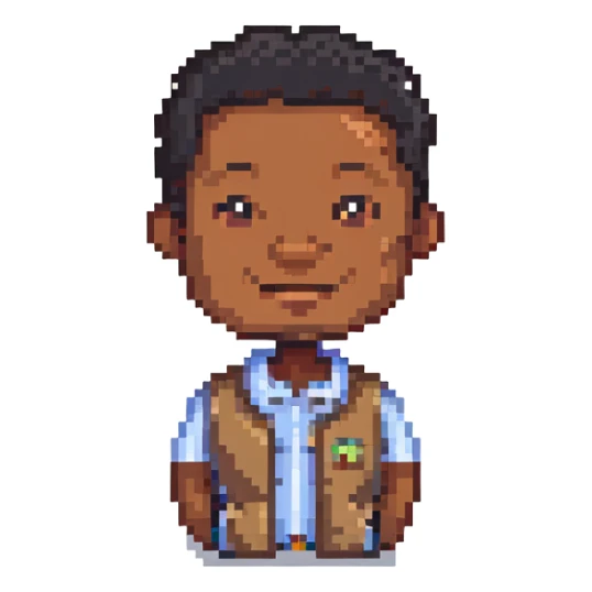 Black man with a friendly expression sticker