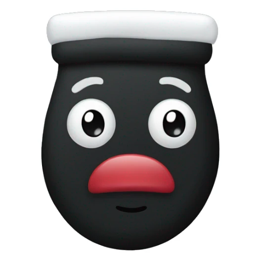 black color Christmas mittens  sticker