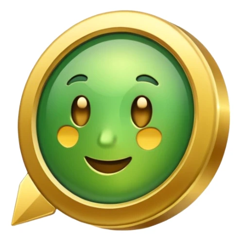 pin location with golden and green colours sticker