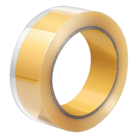 A roll of transparent scotch tape sticker