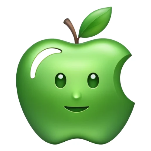 AI tool symbol, apple emoji style sticker