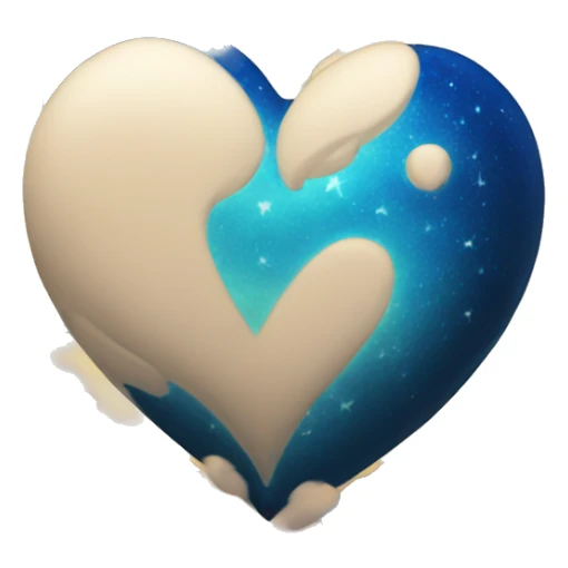 Vibrant blue heart with the night sky in it sticker