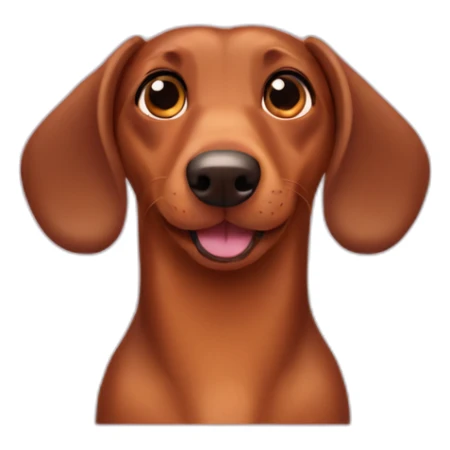 wiener dog heart eyes sticker