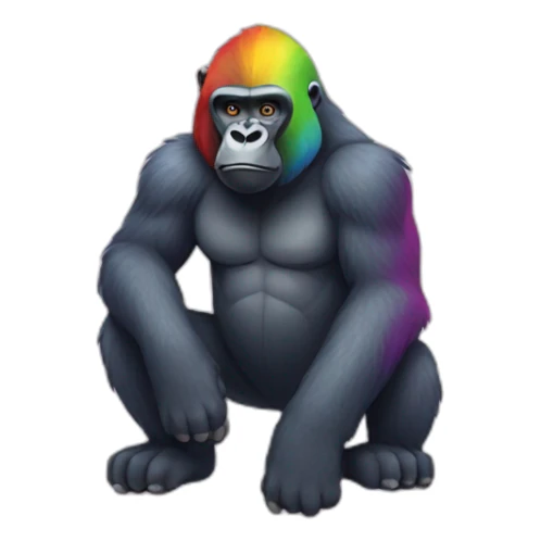 rainbow-Gorilla sticker