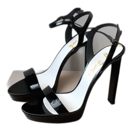 Ysl heel sandal  TRIBUTE PLATFORM SANDAL black PATENT LEATHER sticker