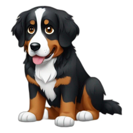bernese mountain dog watching tv sticker