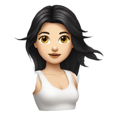 white-girl-with-long-black-hair-wearing-white-crop-top sticker