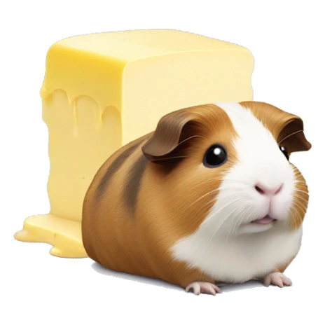 Guinea pig on top of butter  sticker