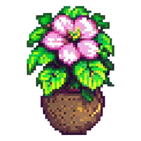 pixel art style hop flower, bright colors, no background sticker