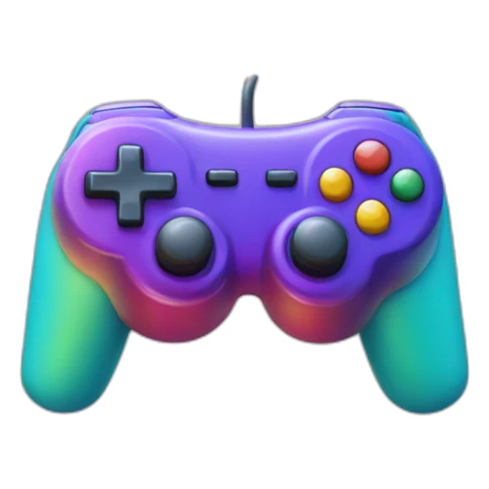 colorful game controller sticker